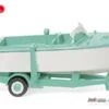 Wiking Motorboot Auf Anhänger Wß/gn
