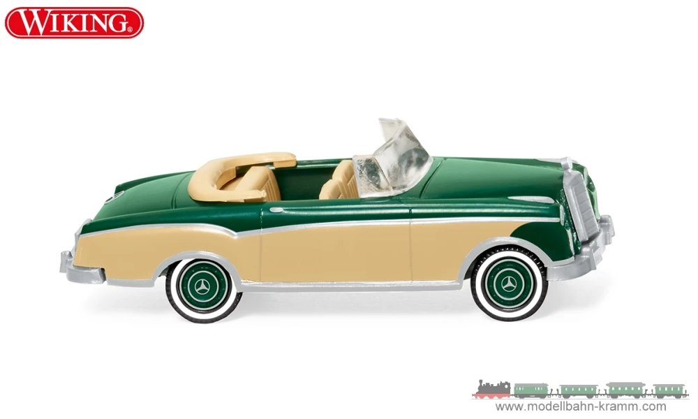 Wiking MB 220 S Cabrio - Moosgrün 3 Wiking MB 220 S Cabrio - Moosgrün