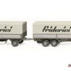 Wiking Pritschenhängerzug 1 Wiking Pritschenhängerzug -Wiking 047502