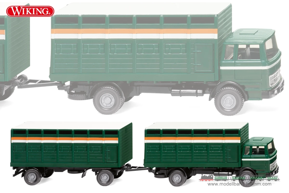 Wiking MB ViehtransportHZG Moosgrün 3 Wiking MB ViehtransportHZG Moosgrün