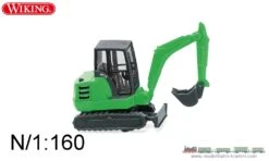Wiking Mini-Bagger HR18 Grün 1:160