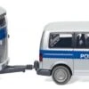 Wiking 030807 Polizei - VW T5 GP Multivan Mit Pferdeanhänger