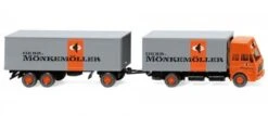 Wiking 045901 Kofferlastzug (MB 1638 Hoch- Dach) "Mönkemöller"