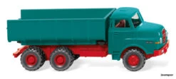 64502 Wiking Schuttwagen (MAN) – Wasserblau/rot