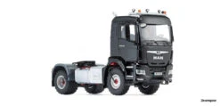 77651 Wiking MAN TGS 18.510 4×4 BL 2-Achs Zugmaschine – Schwarz