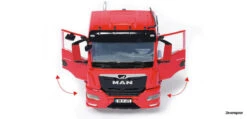 77653 Wiking MAN TGS 18.510 4×4 BL 2-Achs Zugmaschine – Rot -Wiking WI77653 1
