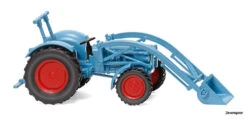 871044 Wiking Eicher Königstiger Mit Frontlader – Hellblau