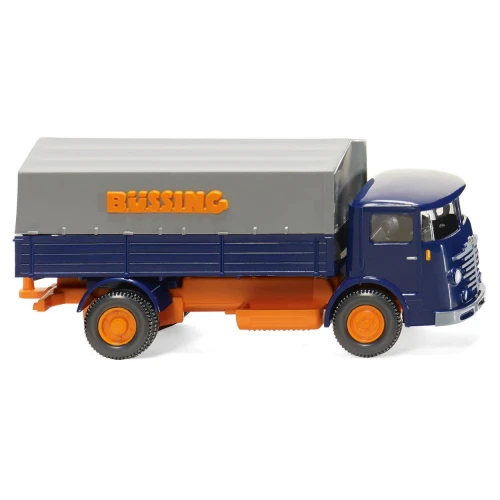 Wiking 047601 Büssing Vrachtwagen Blauw/oranje 3 Wiking 047601 Büssing Vrachtwagen Blauw/oranje