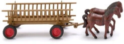 Wiking Miniatuur-paard En Wagen 1:87 Bruin