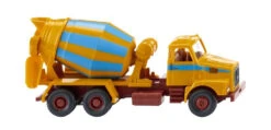 Wiking Miniatuurauto Betonmixer Volvo N10 1:87 Geel/blauw