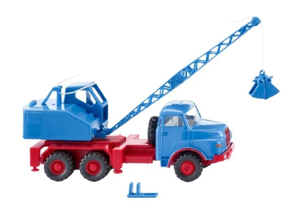 Wiking Miniatuurauto Kraanwagen Man/Fuchs 1:87 Blauw/rood 3 Wiking Miniatuurauto Kraanwagen Man/Fuchs 1:87 Blauw/rood