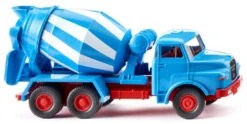Wiking Miniatuurauto Man Betonmixer 1:87 Blauw/wit/rood
