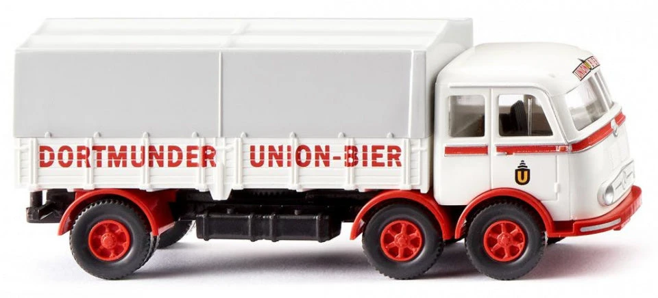 Wiking Miniatuurauto Mercedes-Benz LP 333 Truck 1:87 Wit/rood 3 Wiking Miniatuurauto Mercedes-Benz LP 333 Truck 1:87 Wit/rood