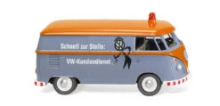 Wiking Miniatuurbestelwagen Volkswagen T1 1:87 Duifblauw/oranje