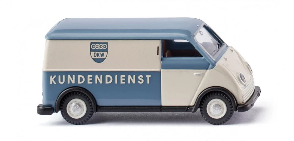 Wiking Miniatuurbus DKW 1:87 Wit/blauw 3 Wiking Miniatuurbus DKW 1:87 Wit/blauw