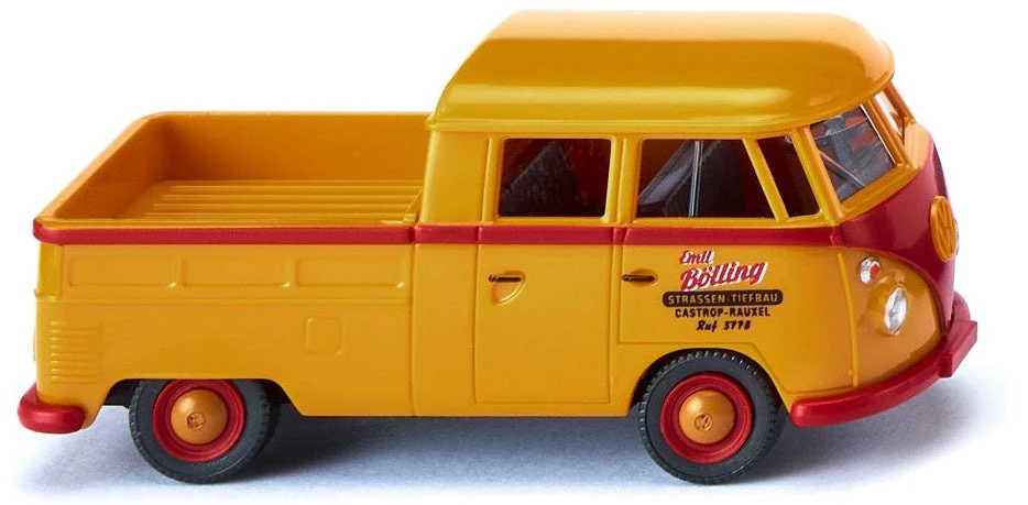 Wiking Miniatuurbusje VW T1 Bölling Die-cast Zink 1:87 Oranje