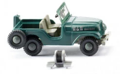 Wiking Miniatuurjeep W&W Holzbau 1:87 Groen