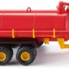 Wiking Miniatuurtrailer Vacuüm Tank 1:87 Rood/geel