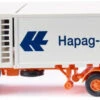 Wiking Miniatuurvrachtwagen Krupp Koelcontainer 1:87 Oranje/wit