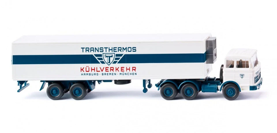 Wiking Miniatuurvrachtwagen Mercedes-Benz 1:87 Wit/blauw 3 Wiking Miniatuurvrachtwagen Mercedes-Benz 1:87 Wit/blauw